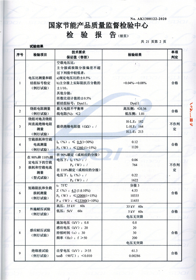 高低压试验报告-S11-1250青云谱青云谱青云谱油浸式变压器-2.jpg